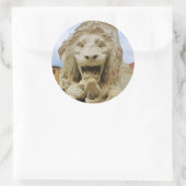 Lion gras de Massa, Sticker rond, Glossy (Sac)
