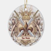 Lion Griffin Shield achternaam ornament (Links)