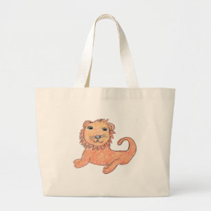 Lion Grote Tote Bag
