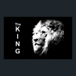 Lion Head Black & White Modern Pop Art Modèle<br><div class="desc">Lion Head Black & White Modern Pop Art Modèle Elégant Poster.</div>