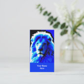 Lion Head bleu carte de visite bleu (Debout devant)