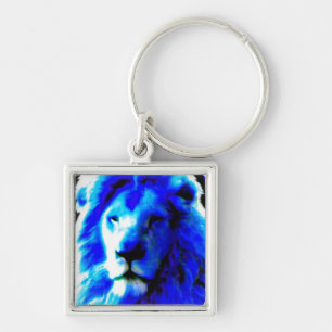 Lion Head Blue sleutelhanger