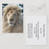Lion Head carte de visite blanc chubby (Devant / Derrière)