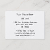 Lion Head carte de visite blanc chubby (Dos)