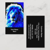 Lion Head carte de visite bleu noir (Devant / Derrière)