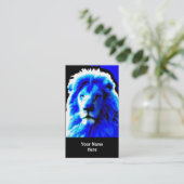 Lion Head carte de visite bleu noir (Debout devant)