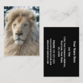 Lion Head carte de visite noir chubby (Devant / Derrière)