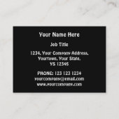 Lion Head carte de visite noir chubby (Dos)