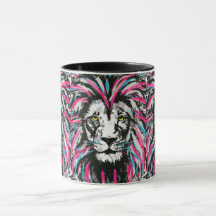 Lion Head Coffee Mok Blauwroze koffiebeker