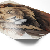 Lion Head Foto Afdruk (Hoek)