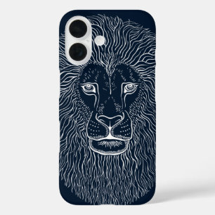 Lion Head Graphics iPhone 16 Hoesje