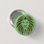 LION HEAD GREEN ACHTERGROND RONDE BUTTON 3,2 CM (Voorkant /achterkant)