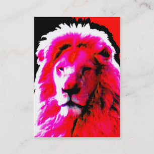 Lion Head Pink carte de visite noir chubby