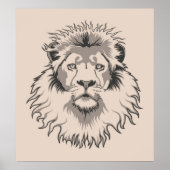 Lion Head Poster (Voorkant)