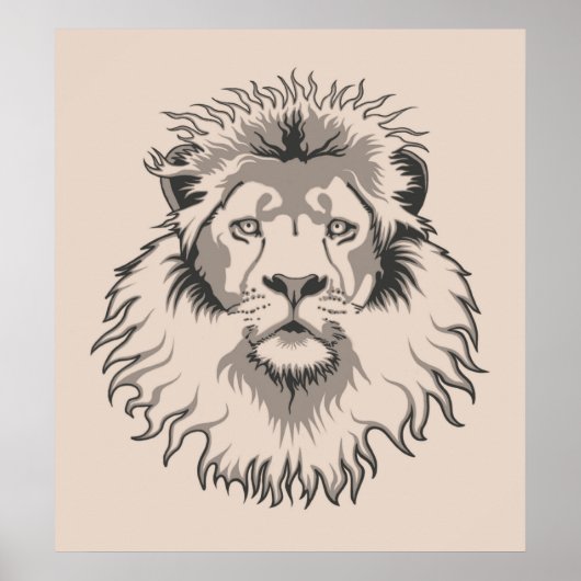 Lion Head Poster (Voorkant)