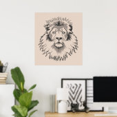 Lion Head Poster (Thuiskantoor)