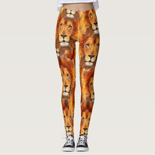 Lion Head Print Leggings (Voorkant)