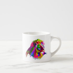 Lion Head Prismatic Pop Art Design-62502 Espresso Kop