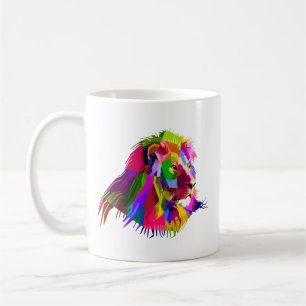 Lion Head Prismatic Pop Art Design-62502 Koffiemok