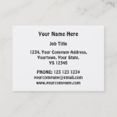 Lion Head Red carte de visite blanc chubby (Dos)