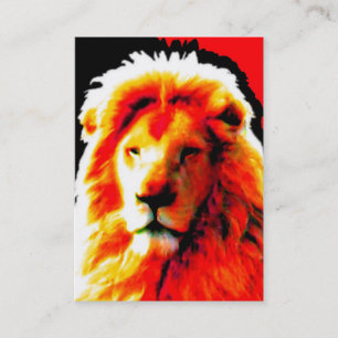 Lion Head Red visitekaartje, witte knobbel Visitekaartje