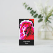 Lion Head rose carte de visite noir (Debout devant)