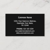 Lion Head Rouge carte de visite noir (Dos)