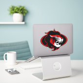 Lion Head Sticker (Laptop op bureau)