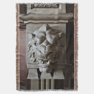 Lion Head Throw Blanket Deken