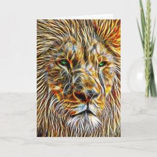 Lion Head Toute Occasion Vierge Carte de voeux