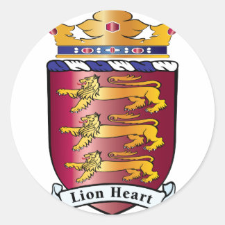 Lion Heart Crest Ronde Sticker