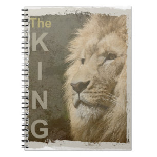 Lion Hoofd van de Sjabloon van de King Pop Art Afb Notitieboek