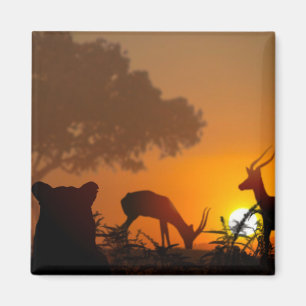 Lion Hunt Magneet