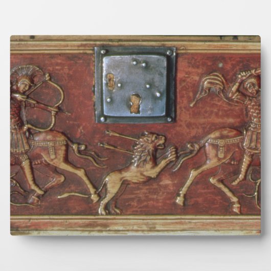Lion Hunt, plaque from a Byzantine casket, 11th ce (Devant)