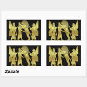 Lion Hunt Rechthoekige Sticker (Vel)