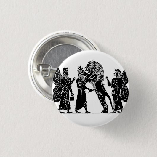 Lion Hunt Ronde Button 3,2 Cm (Voorkant /achterkant)