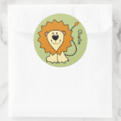 Lion illustratie aangepaste naam kinderen stickers (Tas)