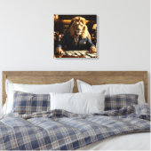 Lion in a Suit Canvas Afdruk (Insitu (Slaapkamer))