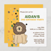 Lion ・ Invitation d'anniversaire (Devant / Derrière)