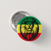 Lion Jah Rastafari Rasta Reggae Roots Button (Voorkant /achterkant)