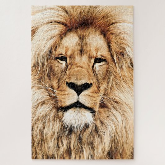 Lion Jigsaw Puzzle Photo Face (Vertical)