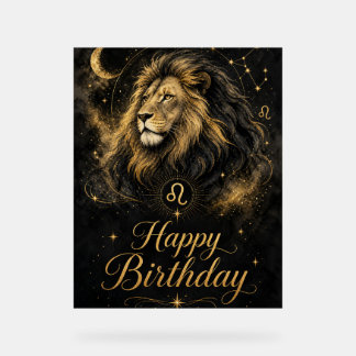 Lion Joyeux Anniversaire Design de Signe du Zodiaq