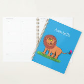Lion joyeux avec dessin animé de papillon (Devant avec enveloppe)