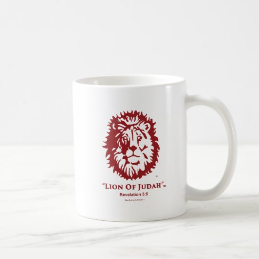 "Lion Judah" Coffee Mok w/Cherry Red logo (Rechts)