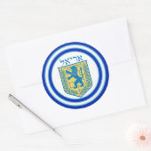 Lion Judah Emblem Ariel Hebrew Sticker (Envelop)