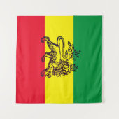 Lion Judah Ethiopian Flag Wandkleed (Voorkant (horizontaal))