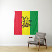 Lion Judah Ethiopian Flag Wandkleed (In Situ (horizontaal))