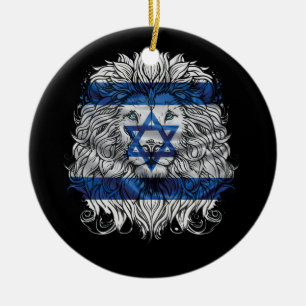 Lion Judah Joodse Pride Israel Flag Jerusalem H Keramisch Ornament