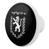 Lion Judah Joodse Pride Israel Flag Jerusalem Keramische Knop (Rechts)