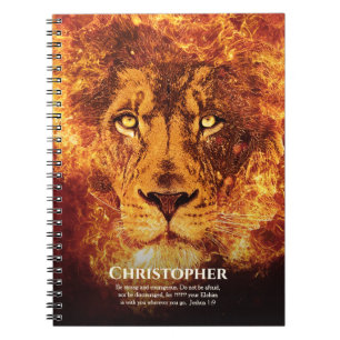 Lion Judah Named Bible Quote Notitieboek